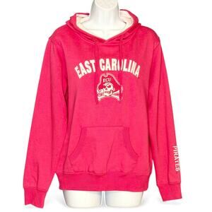ECU Pirates Hot Pink Hoodie Sweatshirt Stadium Athletics Women’s L Fleece Lined